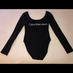 Calvin Klein Black long sleeve Bodysuit